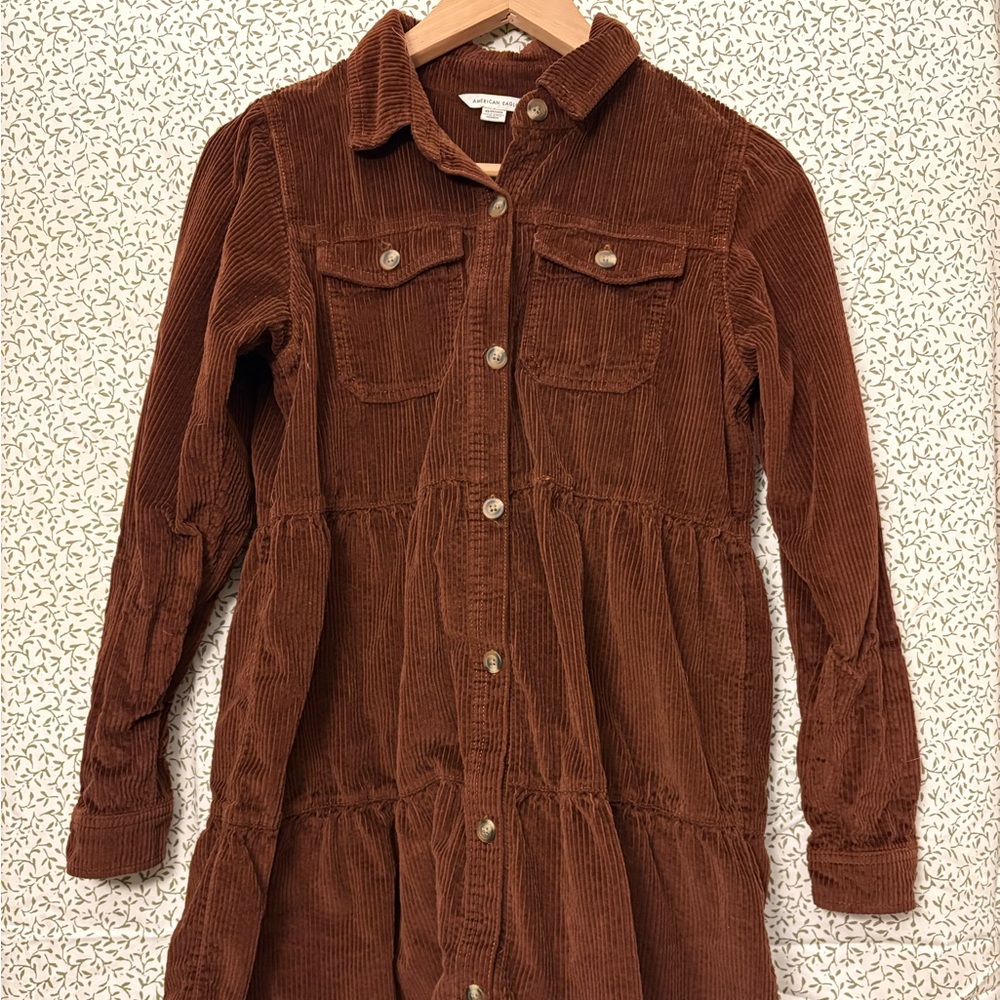 Copper Corduroy Dress